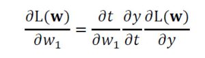 数式3 w1についての偏微分の分解