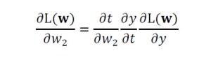 数式4 w2についての偏微分の分解